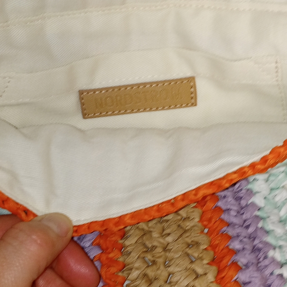 Nordstrom woven raffia clutch purse - Picture 3 of 7